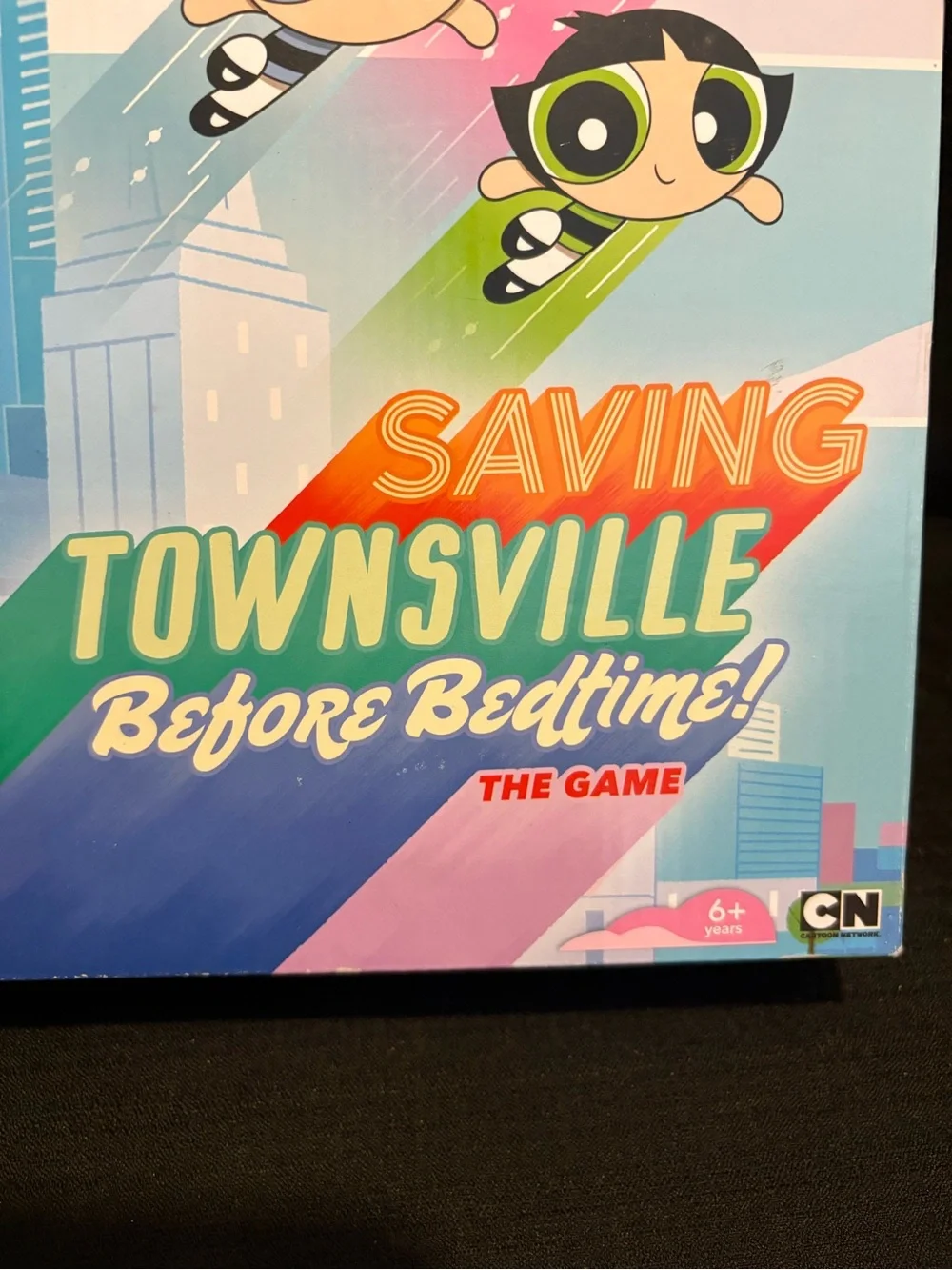 POWERPUFF GIRLS Saving Townsville Before Bedtime Board Game  w/ Mini Figs 2016